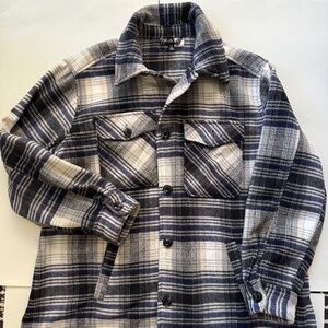 Flannel shirt dark blue